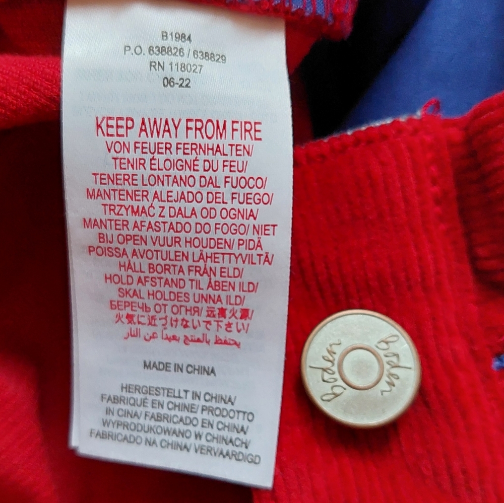 Mini Boden red cords size 12 - Picture 12 of 16